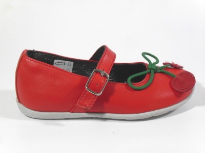 Pantofi copii fete LM, cod 6P105, seria CHERRY, rosu, piele naturala
