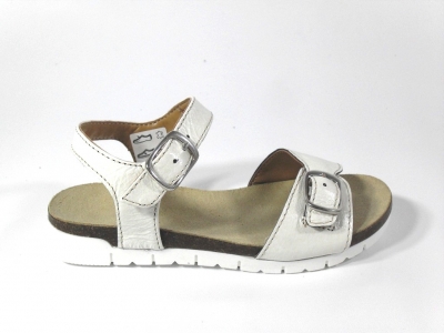 Sandale copii fete LM, cod 6S91, seria ELSA, alb, piele naturala