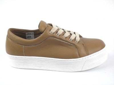 Pantofi sport femei LM, cod 2A173, seria DALIDA, bej, piele naturala