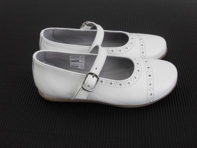 Pantofi copii fete LM, cod 6P115, seria PAMY, alb, piele naturala