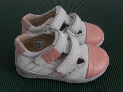 Pantofi sport copii fete LM, cod 6A41, seria SANDY, alb, piele naturala