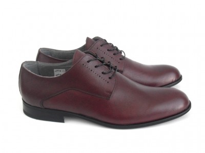 Pantofi barbati LM, cod 1P459, seria BART, bordo, piele naturala