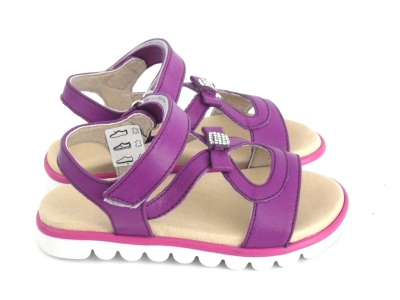 Sandale copii fete LM, cod 6S99, seria ELSA, mov, piele naturala