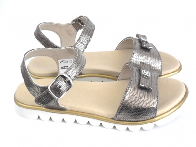 Sandale copii fete LM, cod 6S102, seria ELSA, bronz, piele naturala