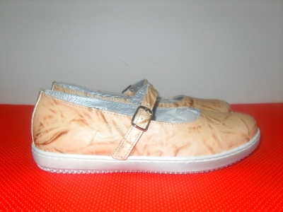 Pantofi copii fete LM, cod 6P149, seria PAMY, bej, piele naturala