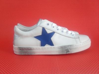 Pantofi sport copii LM, cod 3A344, seria SUPER STAR, alb, piele naturala
