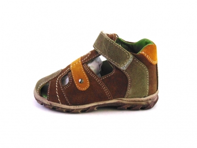 Sandale copii LM, cod 3S152, seria SIMBA, maro deschis, piele naturala