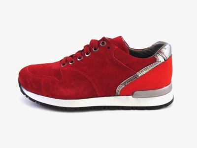 Pantofi sport femei LM, cod 2A242, seria NADIA, rosu, piele naturala
