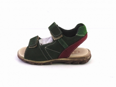 Sandale copii LM, cod 3S185, seria BERRY, verde forest, piele naturala