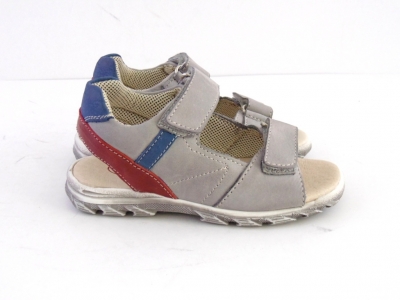 Sandale copii LM, cod 3S192, seria BERRY, gri deschis, piele naturala