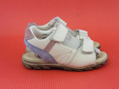 Sandale copii LM, cod 3S207, seria BERRY, crem, piele naturala
