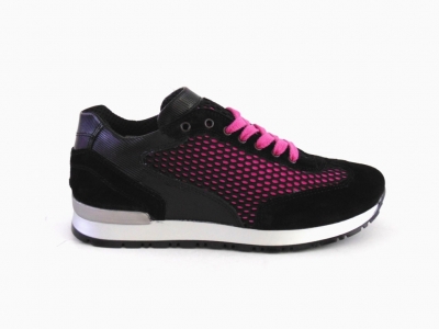 Pantofi sport femei LM, cod 2A271, seria LOLA, negru, piele naturala