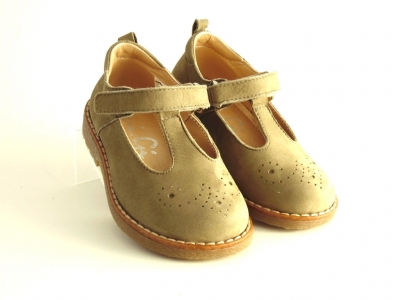 Pantofi copii fete Lui.Gi, cod 6P210, seria SARA, olive, piele naturala