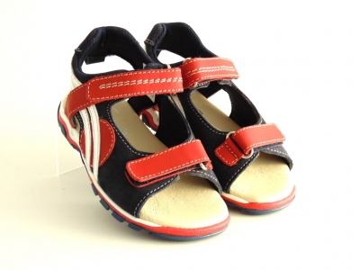 Sandale copii Lui.Gi, cod 3S208, seria CERCHI, bleumarin, piele naturala