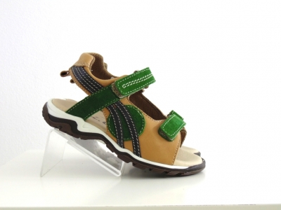Sandale copii Lui.Gi, cod 3S220, seria CERCHI, bej, piele naturala