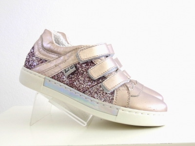 Pantofi sport copii fete Lui.Gi, cod 6A75, seria KIDDY GIRL, bronz, piele naturala