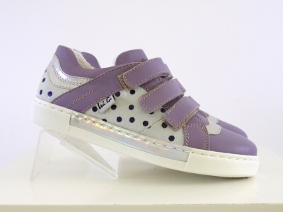 Pantofi sport copii fete Lui.Gi, cod 6A79, seria KIDDY GIRL, mov, piele naturala