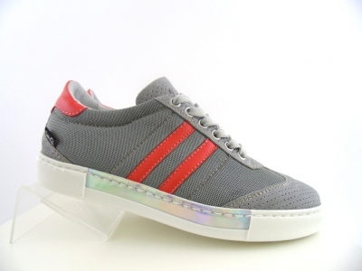 Pantofi sport femei Lui.Gi, cod 2A299, seria NADAL, gri deschis, piele naturala