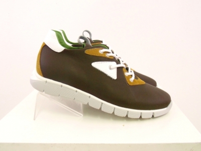 Pantofi sport copii Lui.Gi, cod 3A469, seria LUI, maro inchis, piele naturala