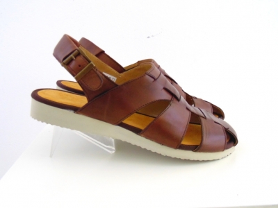 Sandale barbati Lui.Gi, cod 1S80, seria NEW SOFT, maro inchis, piele naturala