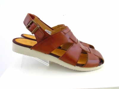 Sandale barbati Lui.Gi, cod 1S81, seria NEW SOFT, maro, piele naturala