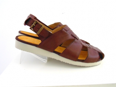 Sandale barbati Lui.Gi, cod 1S82, seria NEW SOFT, maro inchis, piele naturala