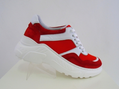 Pantofi sport femei Lui.Gi, cod 2A322, seria LARA, rosu, piele naturala