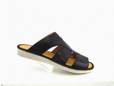 Sandale barbati Lui.Gi, cod 1S89, seria NEW SOFT 1, maro inchis, piele naturala