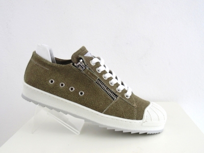 Pantofi sport copii Lui.Gi, cod 3A514, seria ZIPPY, khaki, piele naturala