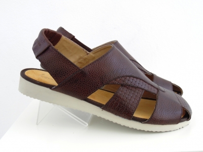 Sandale barbati Lui.Gi, cod 1S91, seria NEW SOFT 1, maro, piele naturala