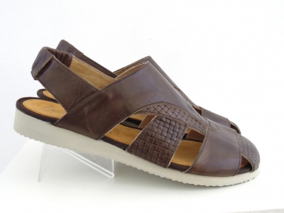 Sandale barbati Lui.Gi, cod 1S92, seria NEW SOFT 1, maro, piele naturala