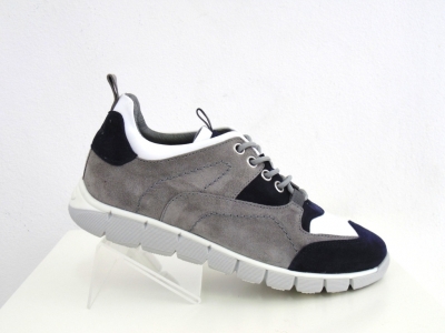 Pantofi sport copii Lui.Gi, cod 3A522, seria BOOM, gri, piele naturala